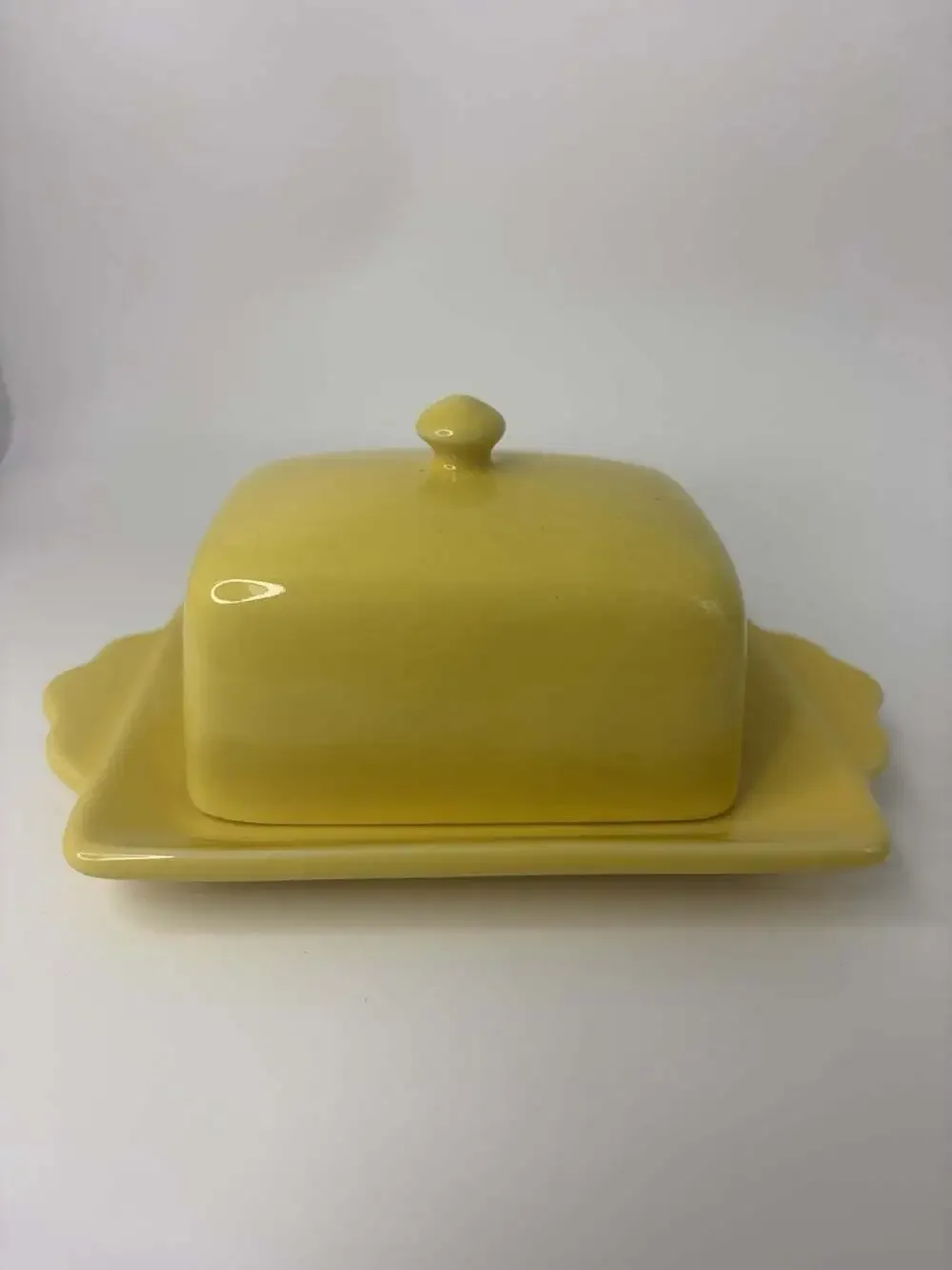 Biscuit Half Stick Butter Dish, Yellow Microwave And Dishwasher Safe